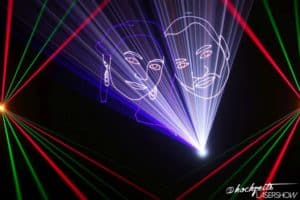 Hochzeit-Lasershow-Paar-Grafik