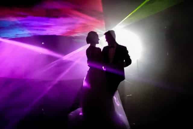 Lasershow zur Hochzeitsfeier mit Ambiente Licht